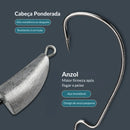 Kit Anzol Texas Rig com Cabeça Chumbada