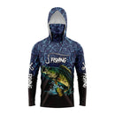 Camisa de Pesca Masculina com Capuz e Proteção UV UPF 50