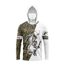Camisa de Pesca Masculina com Capuz e Proteção UV UPF 50
