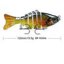 Swimbait Multi Articulado para Pesca em Água Doce e Salgada