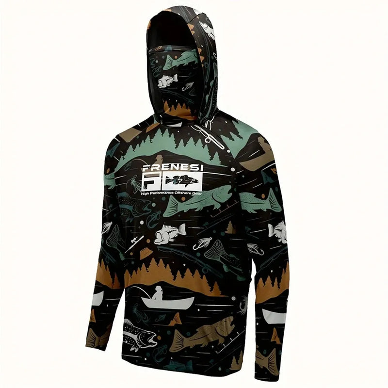 Camisa de Pesca Frenesi  Fast Cast com Capuz UPF 50+