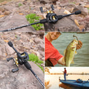 Kit Vara e Carretilha Sougayilang Amarelo