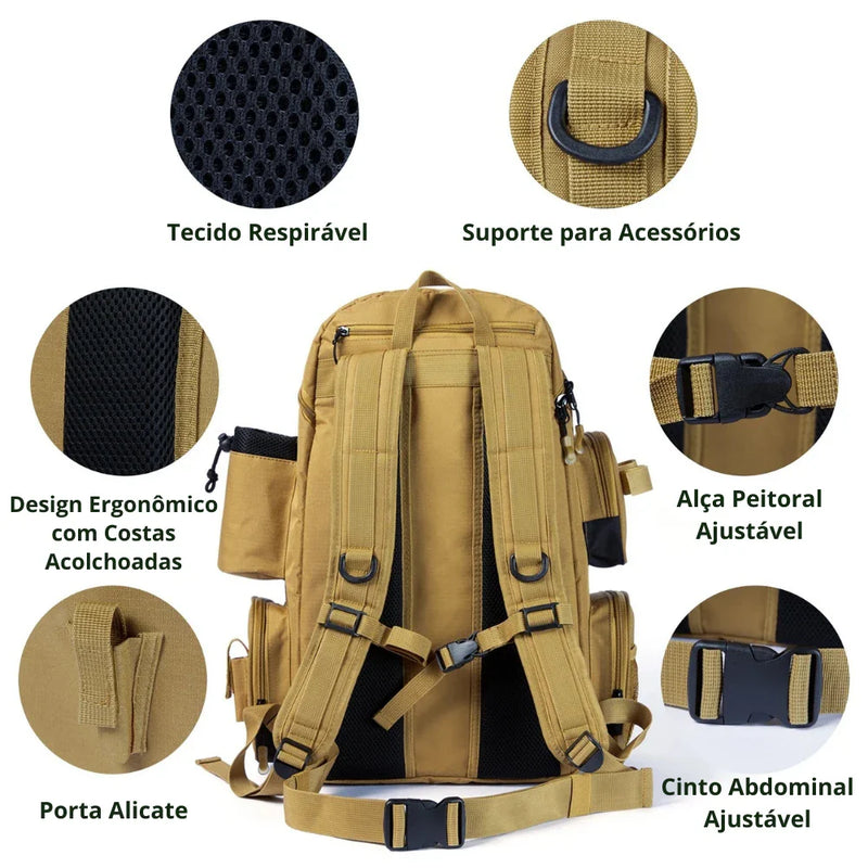 Mochila de Pesca ProTackle Bassdash Caqui
