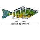 Swimbait Multi Articulado para Pesca em Água Doce e Salgada