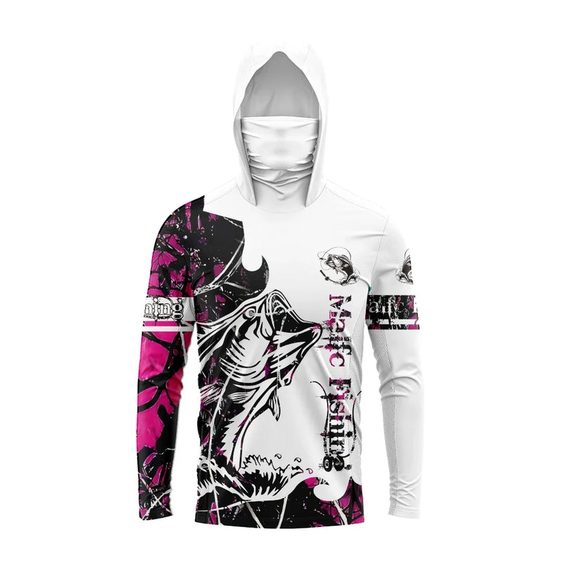 Camisa de Pesca Masculina com Capuz e Proteção UV UPF 50