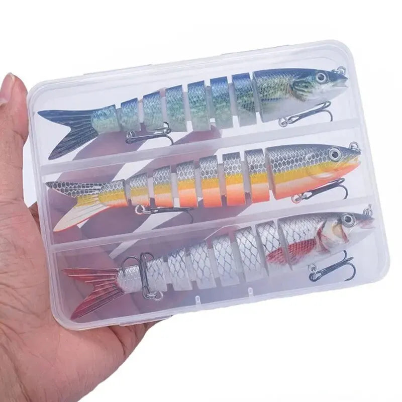 Conjunto de Iscas Swimbait 8 Segmentos 135mm 19g