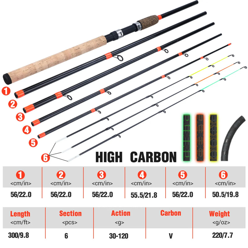 Vara de Pesca Sougayilang 3m Fibra de Carbono