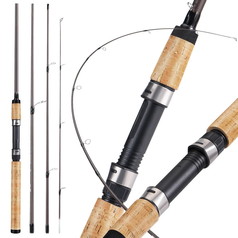 Vara de Pesca Ultra Leve 2.1m Sougayilang em Fibra de Carbono