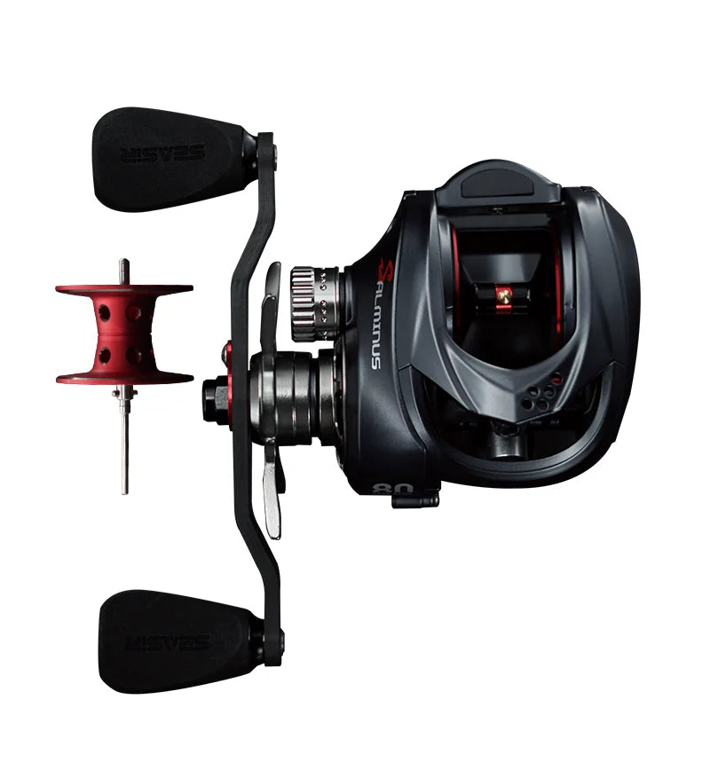 Carretel de Pesca Seasir Salminus 12kg 8.0:1 Fibra de Carbono